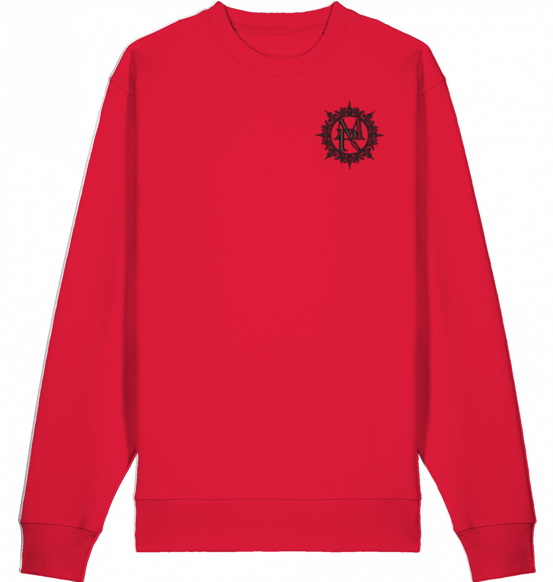 PULLOVER BRUSTBESTICKUNG SCHWARZ LOGO MIT KRANZ