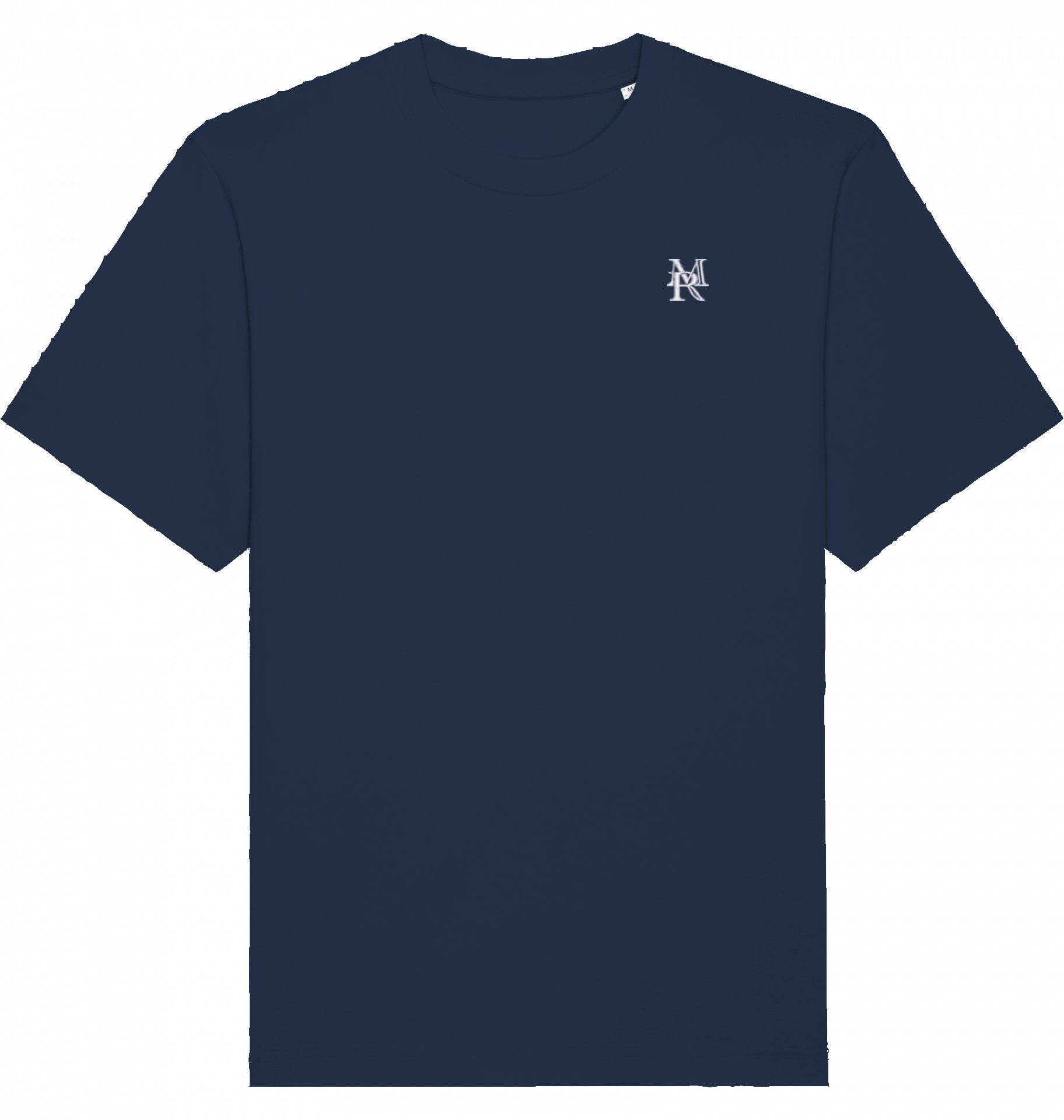 T-SHIRT BRUSTBESTICKUNG WEIß LOGO OHNE KRANZ