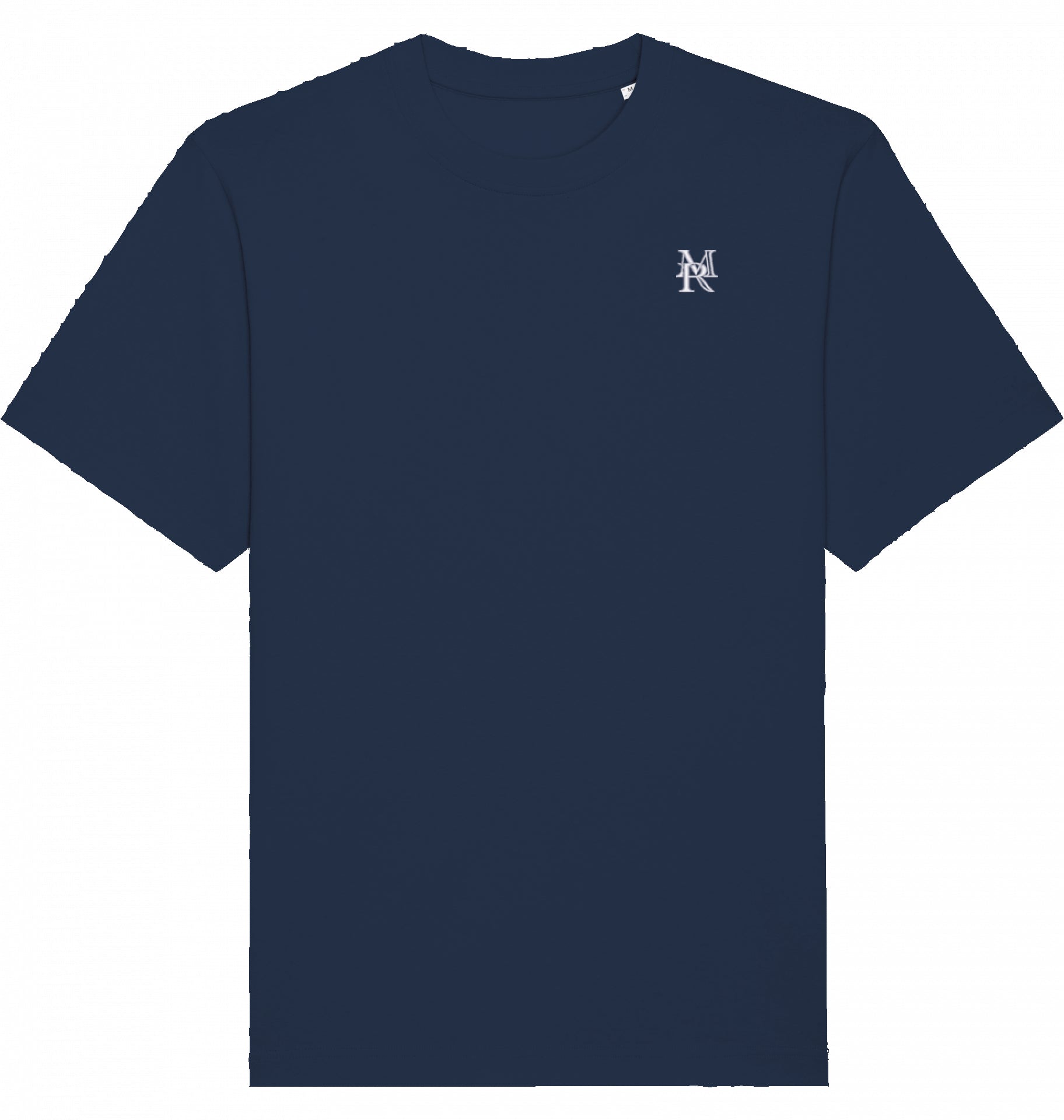 T-SHIRT "TIME OF THE ESSENCE" BRUSTBESTICKUNG WEIß LOGO OHNE KRANZ