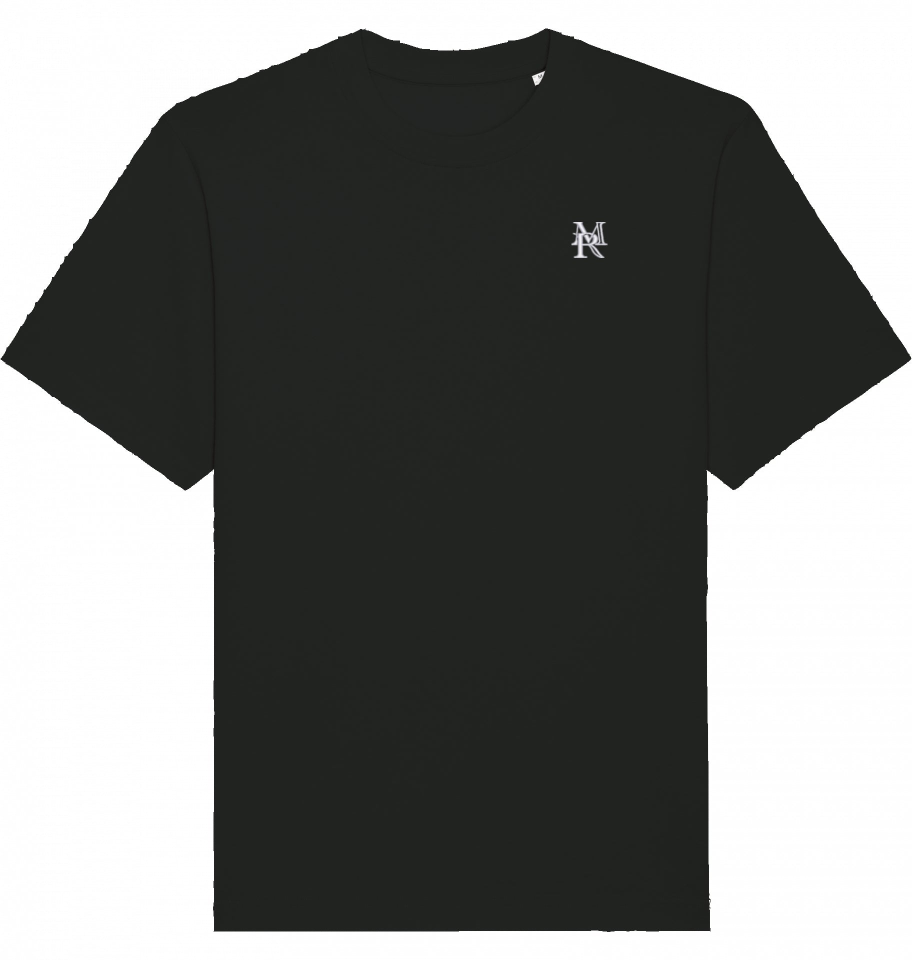 T-SHIRT BRUSTBESTICKUNG WEIß LOGO OHNE KRANZ