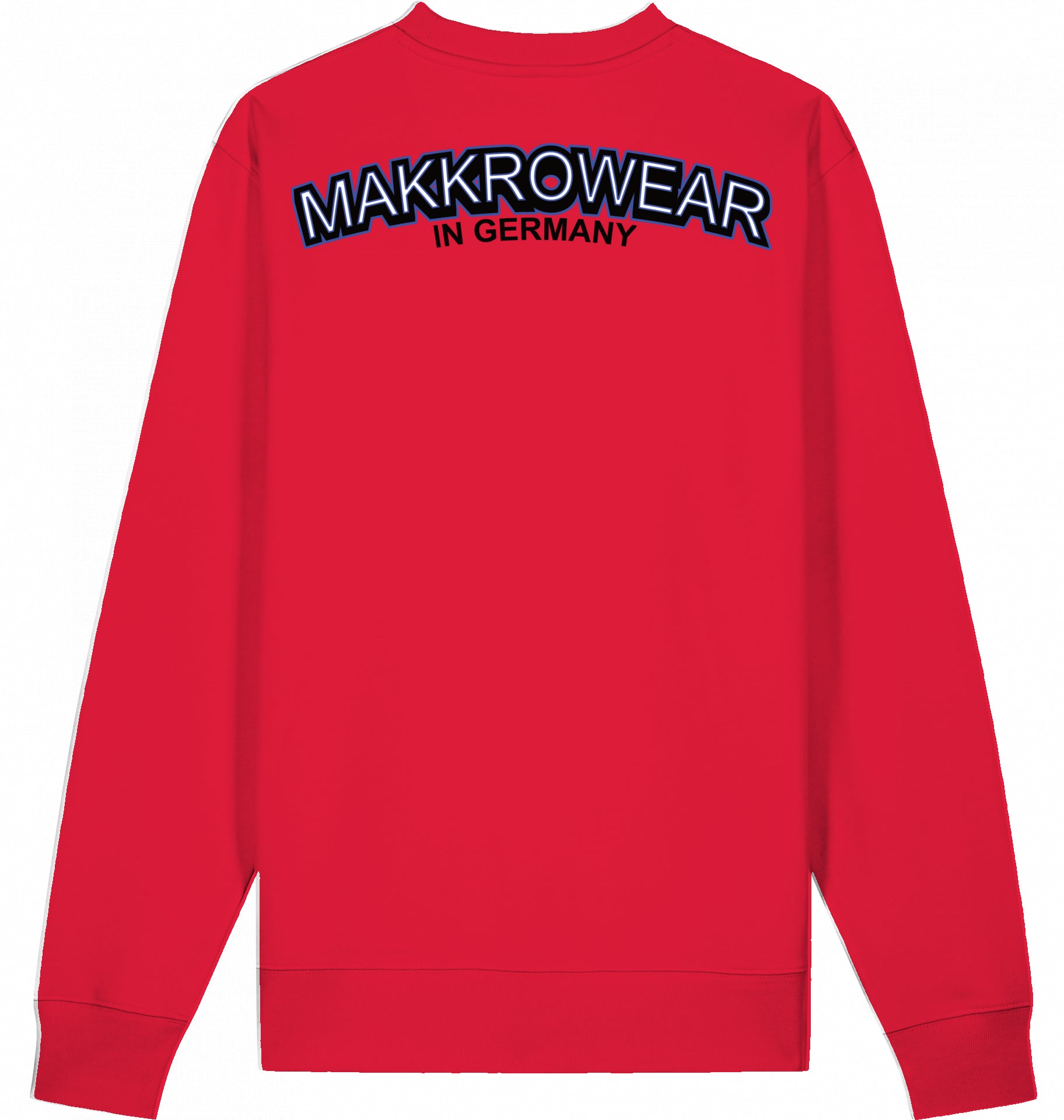 MAKKROWEAR 3D SWEATER BRUSTBESTICKUNG SCHWARZ LOGO MIT KRANZ