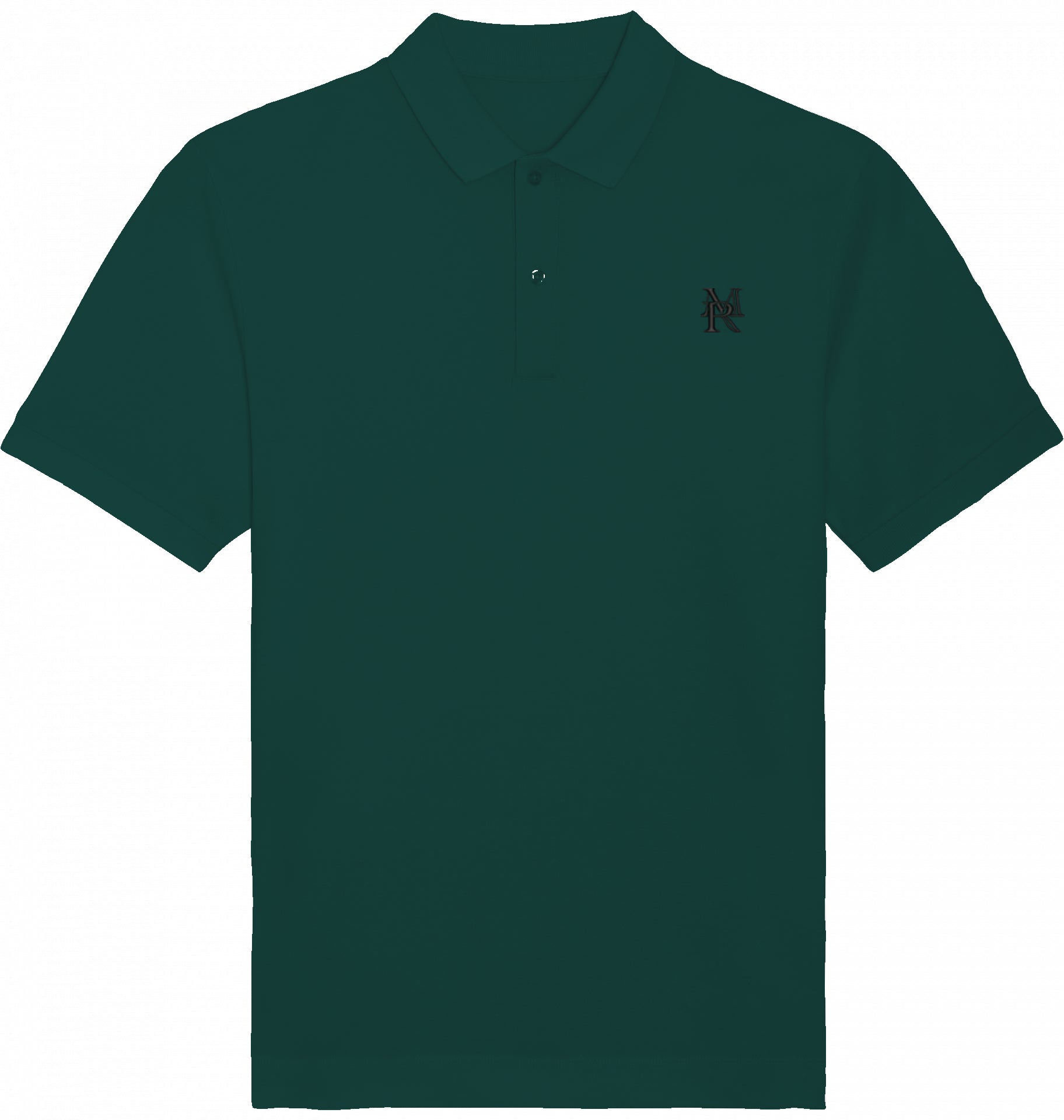 POLOSHIRT BRUSTBESTICKUNG SCHWARZ LOGO OHNE KRANZ