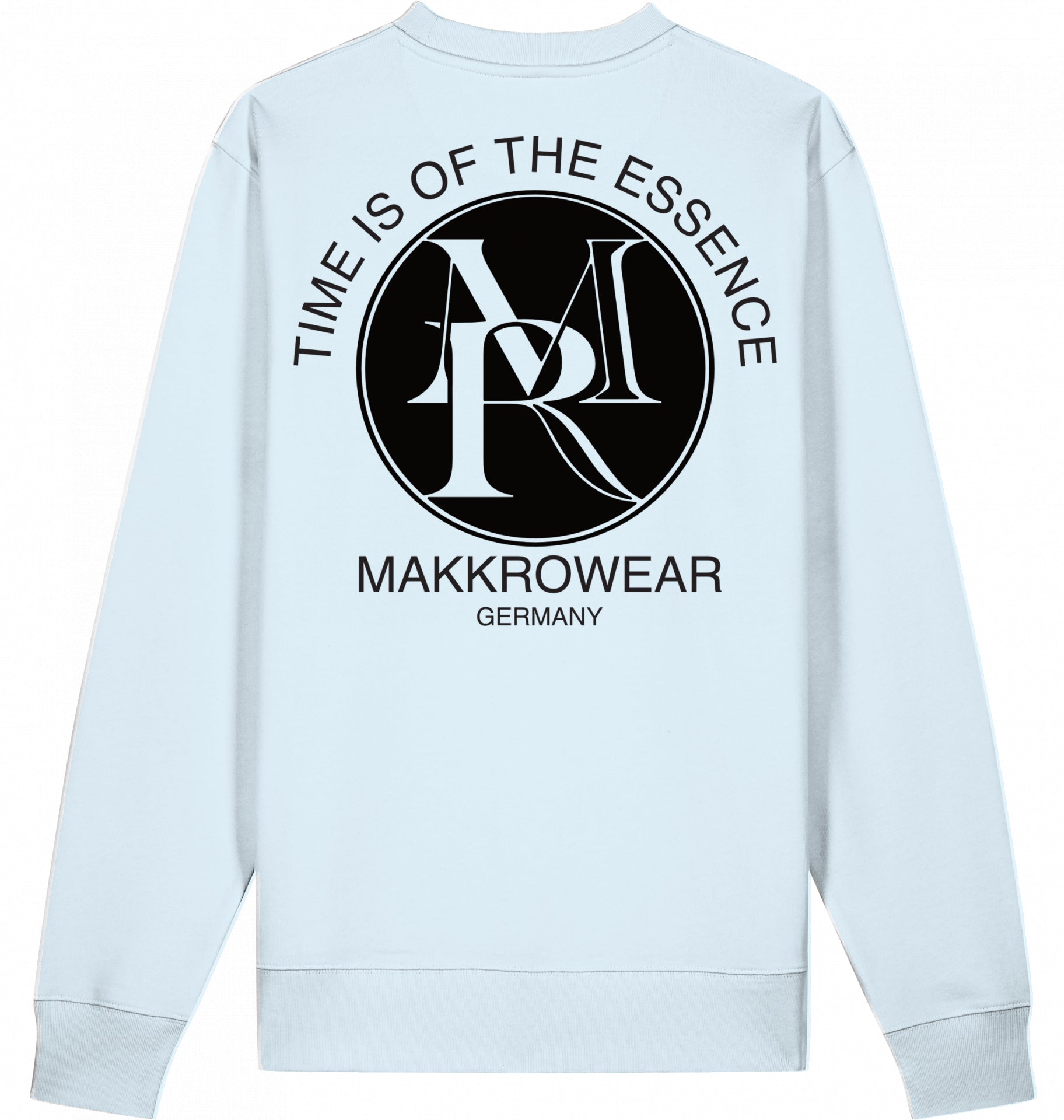 "TIME IS OF THE ESSENCE" SWEATER LOGO MIT KRANZ