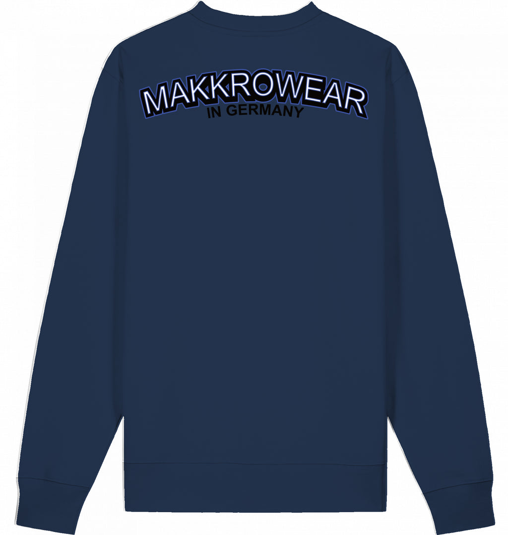 MAKKROWEAR 3D SWEATER BRUSTBESTICKUNG SCHWARZ LOGO MIT KRANZ