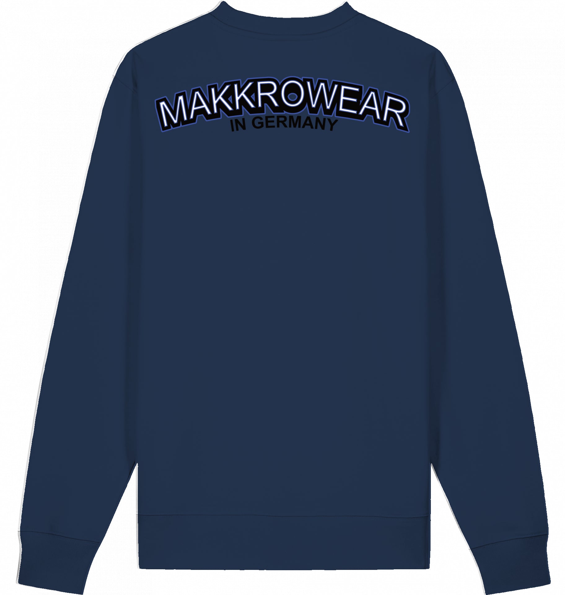 MAKKROWEAR 3D SWEATER BRUSTBESTICKUNG SCHWARZ LOGO MIT KRANZ