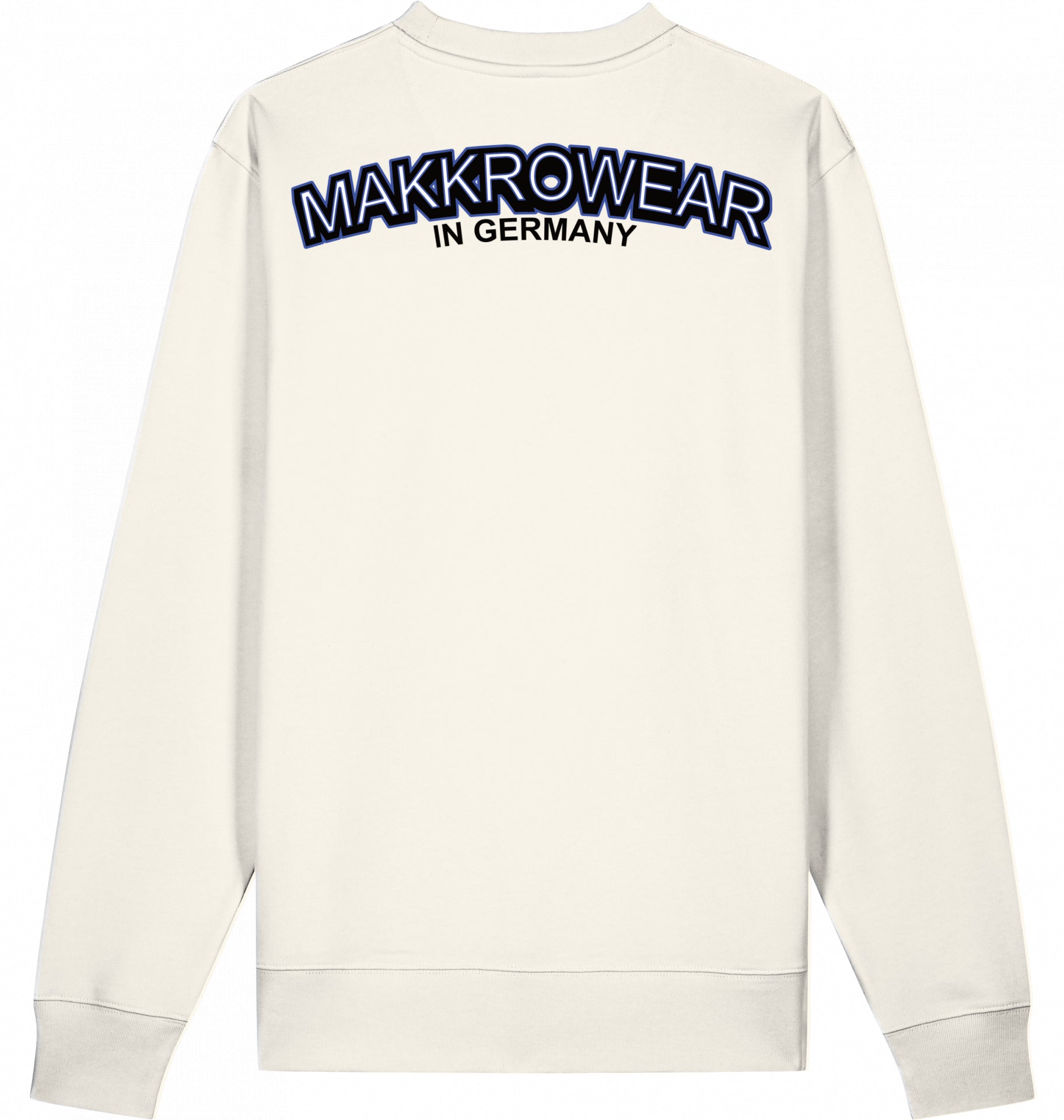 MAKKROWEAR 3D SWEATER BRUSTBESTICKUNG SCHWARZ LOGO MIT KRANZ