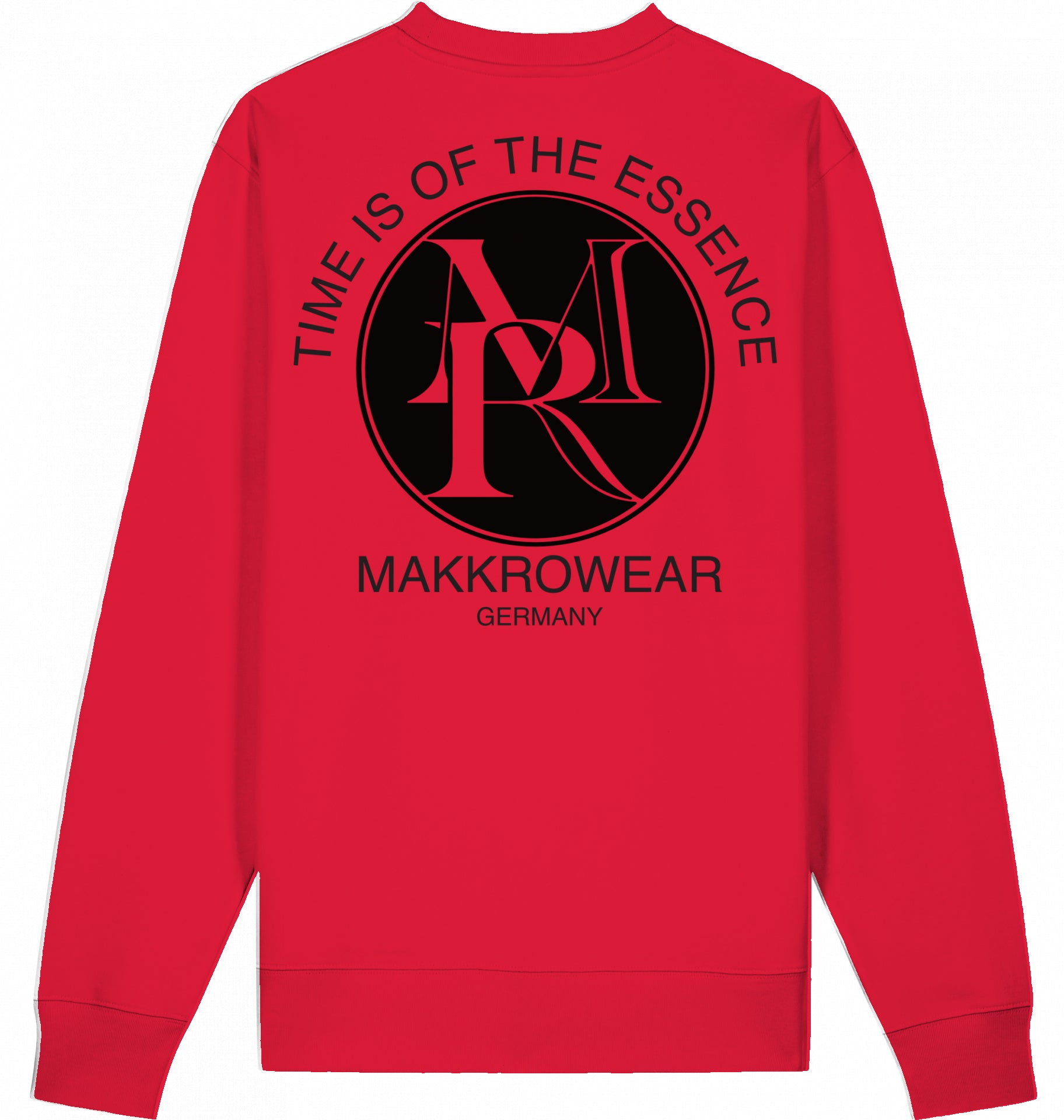 "TIME IS OF THE ESSENCE" SWEATER LOGO MIT KRANZ