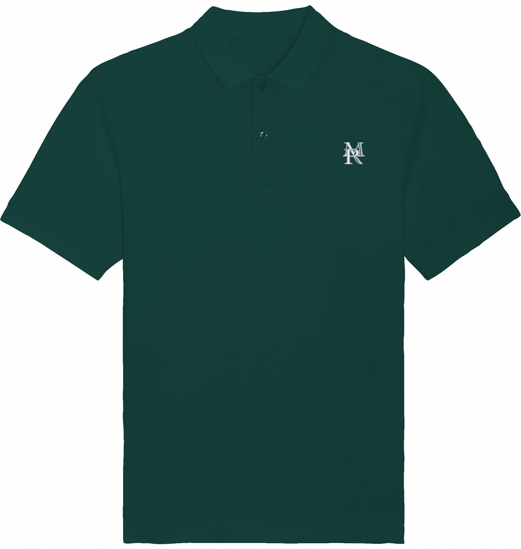 POLOSHIRT BRUSTBESTICKUNG WEIß LOGO OHNE KRANZ