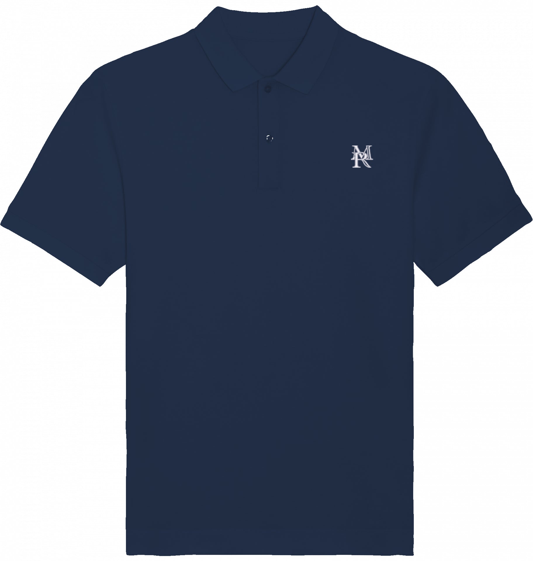 POLOSHIRT BRUSTBESTICKUNG WEIß LOGO OHNE KRANZ