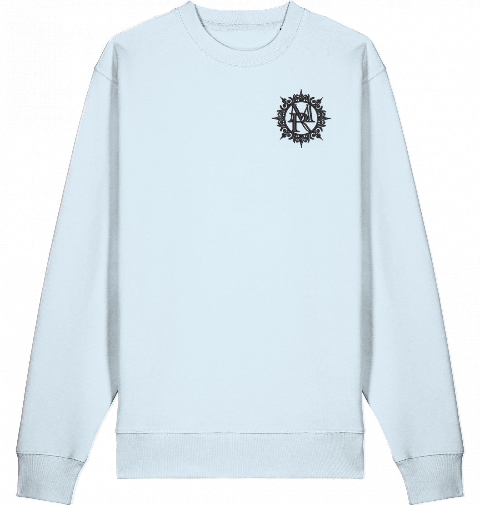 "TIME IS OF THE ESSENCE" SWEATER LOGO MIT KRANZ