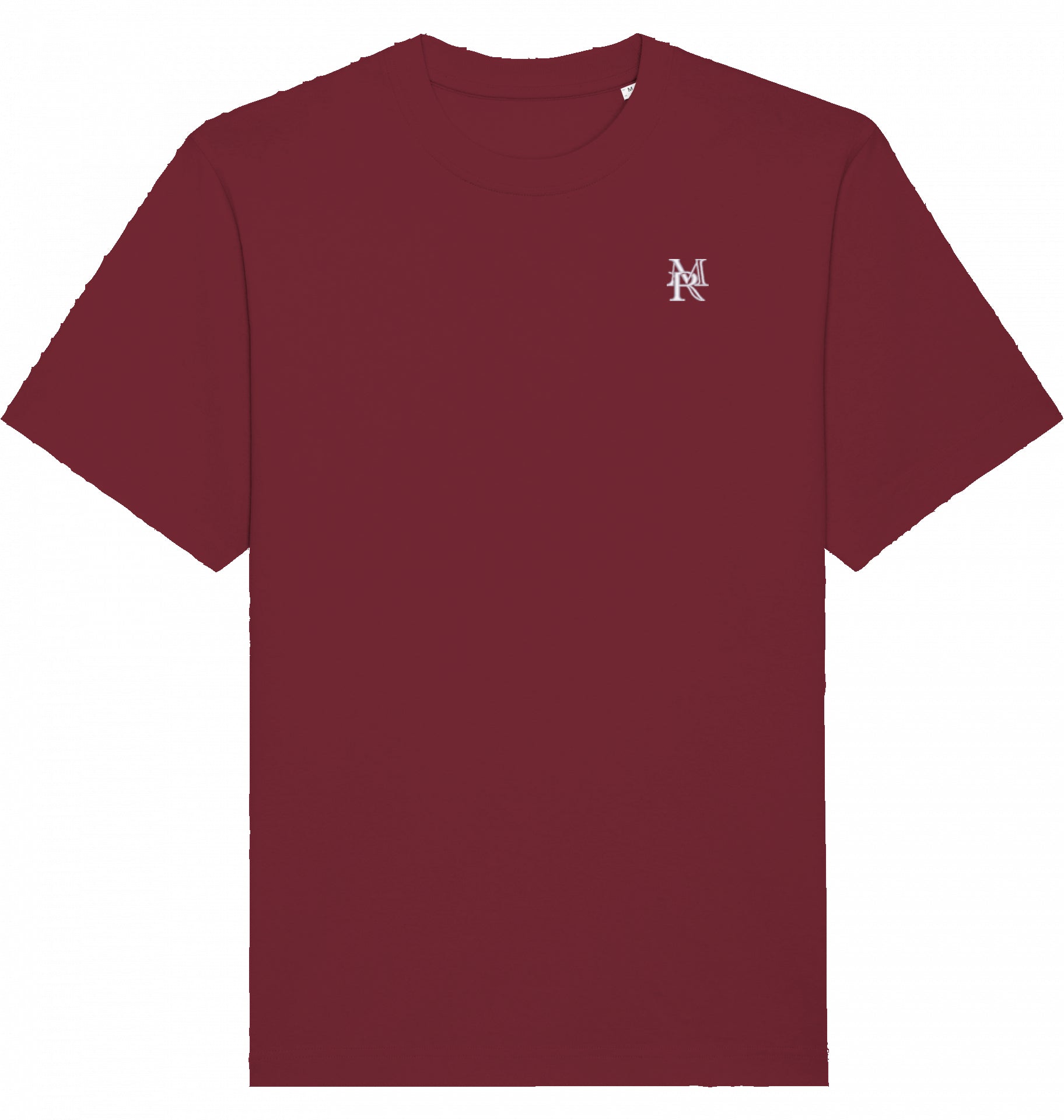 T-SHIRT BRUSTBESTICKUNG WEIß LOGO OHNE KRANZ