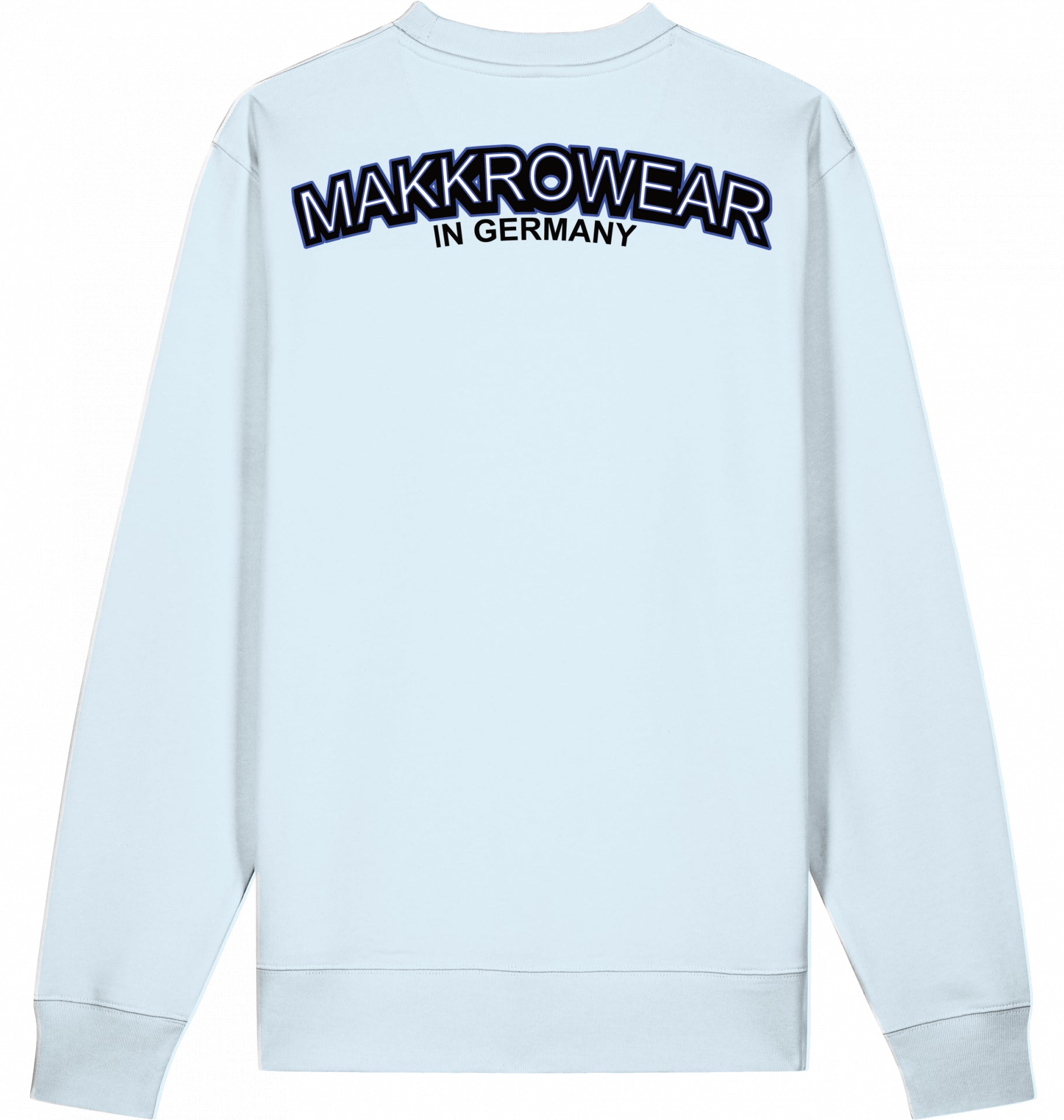 MAKKROWEAR 3D SWEATER BRUSTBESTICKUNG SCHWARZ LOGO MIT KRANZ