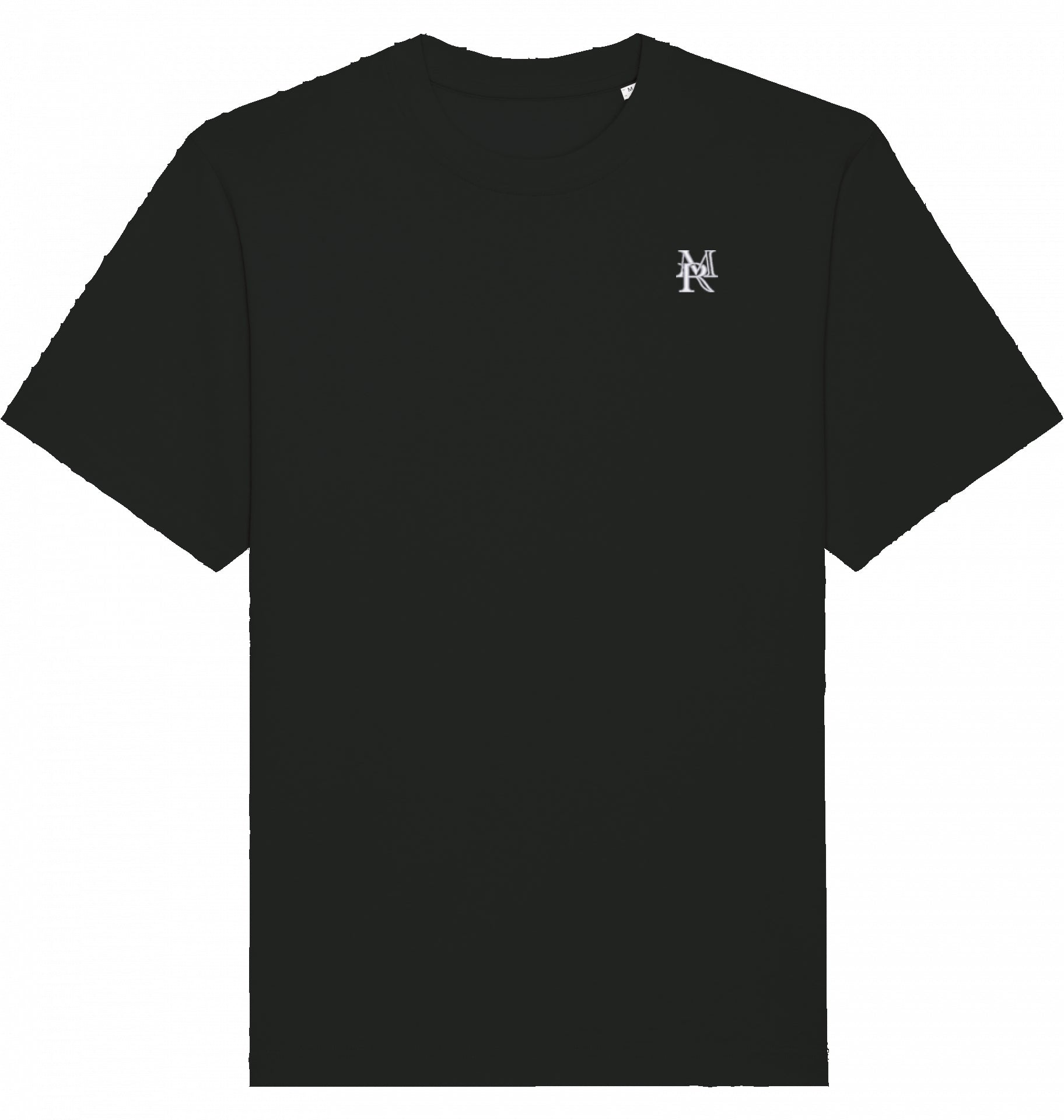 T-SHIRT "TIME OF THE ESSENCE" BRUSTBESTICKUNG WEIß LOGO OHNE KRANZ